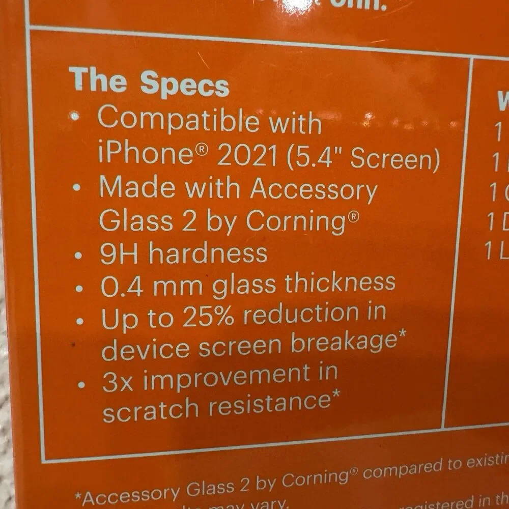 Onn Clear Glass Screen Protector for iPhone 13 mini 5.4